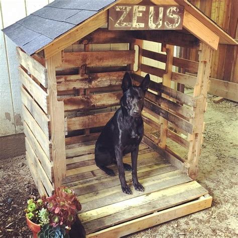 unique diy pallet projects ideas for your dream house18 | Pallet dog house, Dog house diy, Dog ...