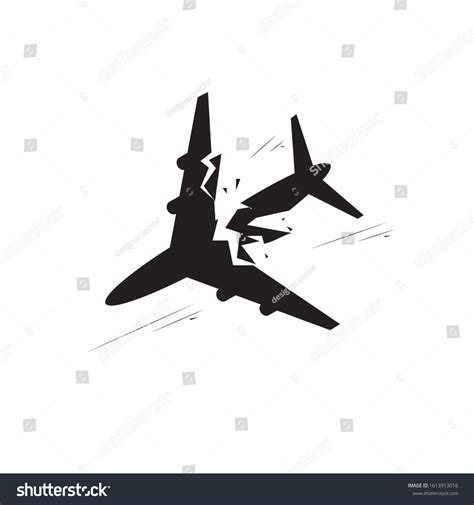 Plane Crashterrorist Act Airplane Crash Vector Stock Vector (Royalty ...