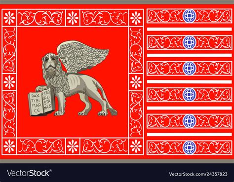 Flag of venice italy Royalty Free Vector Image