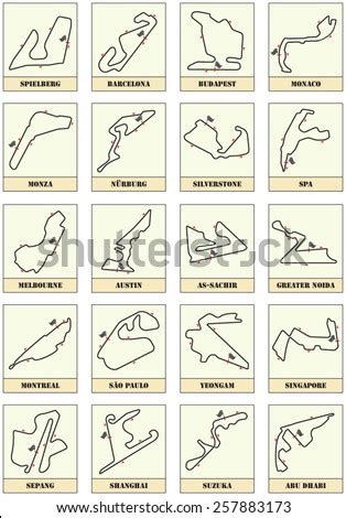 Racing Circuit Maps Stockvector 257883173 - Shutterstock