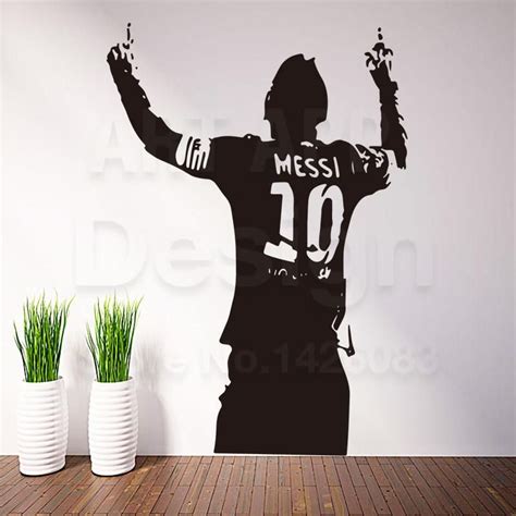 Lionel Messi Wall Sticker | Messi, Football wall art, Sports room decor