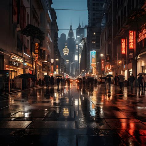 Rainy cityscape at night - Impossible Images - Unique stock images for ...