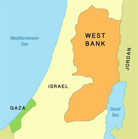 The Gaza Strip and the West Bank map, vector illustration. 34543078 Vector Art at Vecteezy