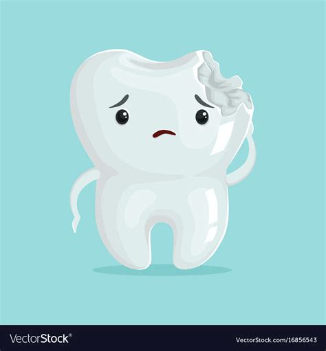 Cartoon Cavity Tooth Decay