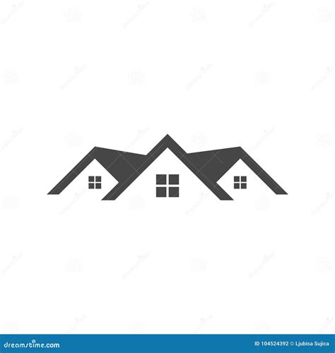 Home roof icon stock vector. Illustration of real, economy - 104524392