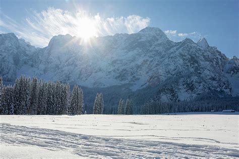 Fusine Lake In Winter. Friuli-venezia Giulia, Italy Photograph by Cavan ...