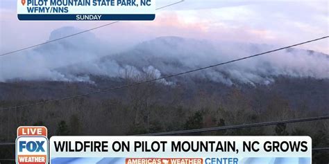 North Carolina wildfire burns 500 acres on Pilot Mountain | Latest Weather Clips | FOX Weather