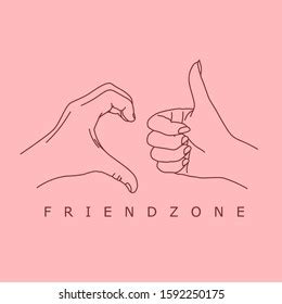 Sign Friend Zone One Hand Showing Stock Vector (Royalty Free) 1592250175 | Shutterstock