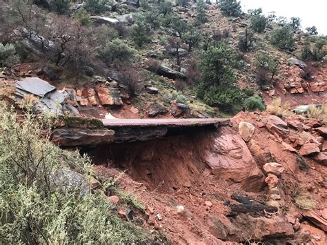 Zion-Mount Carmel Highway Closed due to Road Damage from Storms - Zion National Park (U.S ...