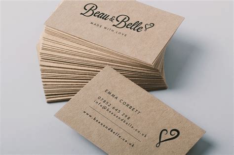 Image result for brown paper business cards | Kraft business cards, Recycled paper business ...