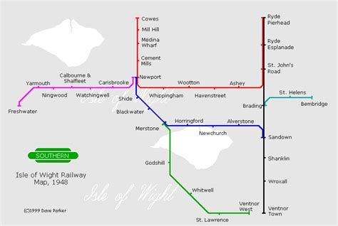 Isle of Wight Nostalgia Site: 1948 Railway Map