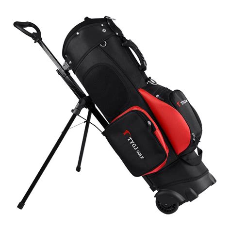 Brand TTYGJ Golf Travel Wheels Standard Stand Caddy golf cart bag staff ...