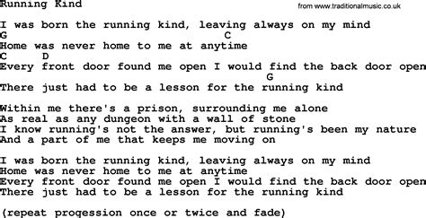 Running Kind by Merle Haggard - lyrics and chords