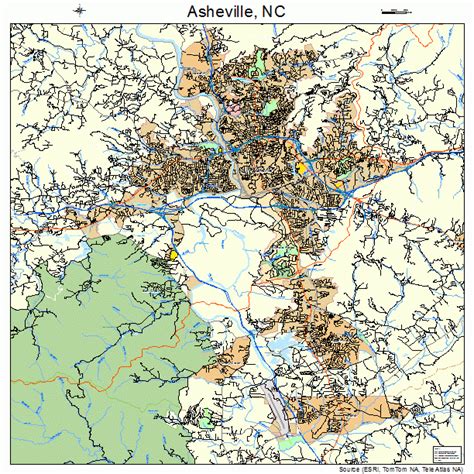 Asheville North Carolina Street Map 3702140