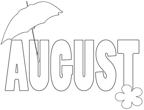 Hello August 2 Coloring Page - Free Printable Coloring Pages for Kids