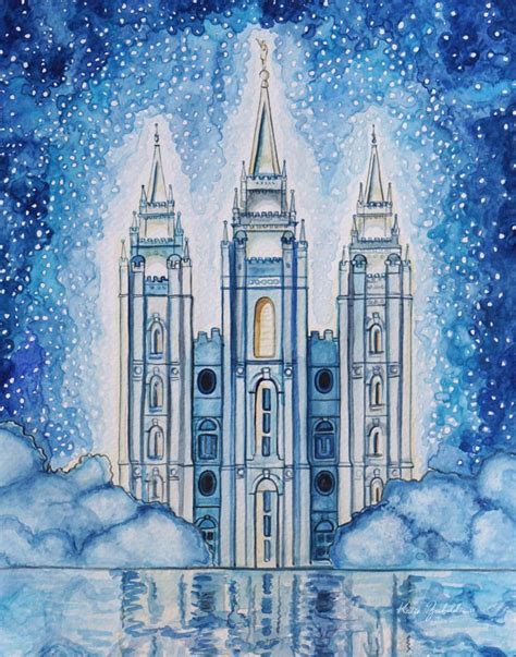 Starry Salt Lake Temple | Salt lake temple, Temple art, Artist gallery