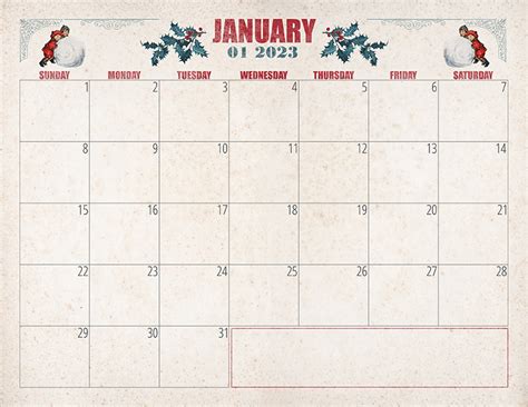 Cute Free Printable January 2022 Calendar