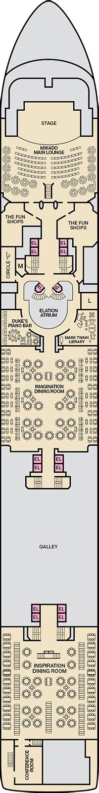 Carnival Elation Deck plan & cabin plan