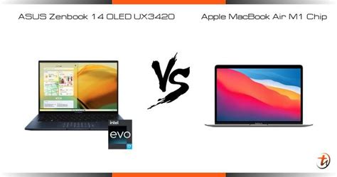 Compare ASUS Zenbook 14 OLED UX3420 vs Apple MacBook Air M1 Chip specs ...