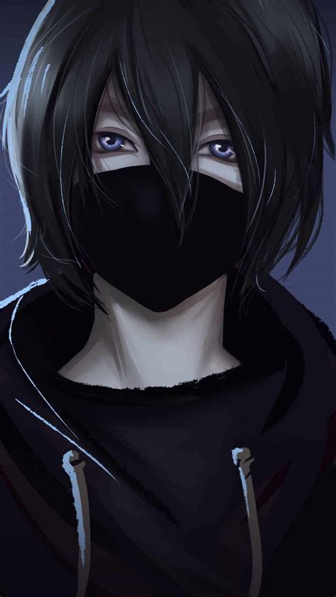 Download Anime Boy With Black Mask Wallpaper | Wallpapers.com