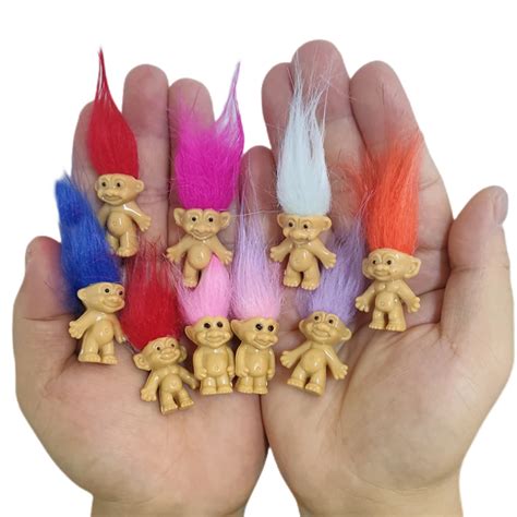 10pcs Mini Good Luck Troll Dolls Pvc | Vintage Plastic Dolls - Party & Holiday Diy Decorations ...