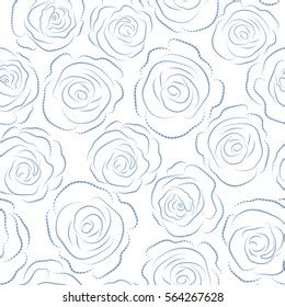 Seamless Background Blue Roses Silhouette Vector Stock Vector (Royalty Free) 560475895 ...