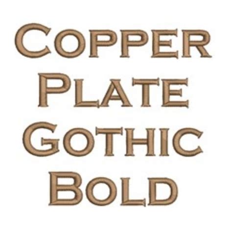 AMD Copperplate Gothic Bold Embroidery Font | Home Format Fonts embroidery fonts by ...