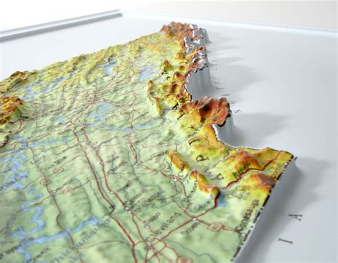 Tennessee Raised Relief 3D map – RaisedRelief.com