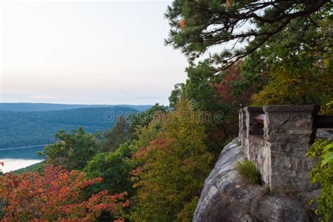 Overlook with Views of the Allegheny River and Reservoir Stock Image - Image of lake, rock ...