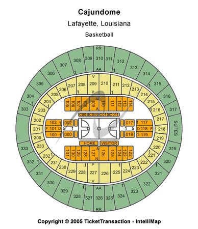 Cajundome Tickets in Lafayette Louisiana, Cajundome Seating Charts ...