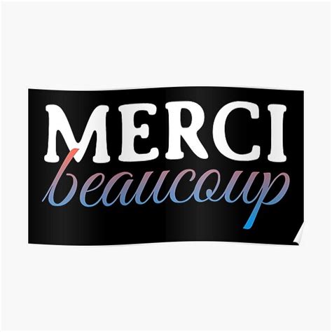 "Merci Beaucoup" Poster for Sale by JackCurtis1991 | Redbubble