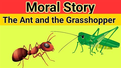 The Ant and the Grasshopper in English Ten lines Story Moral Story by Ali Raza - YouTube