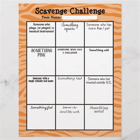 Easy office scavenger hunt game board letterhead | Zazzle | Scavenger hunt games, Scavenger hunt ...