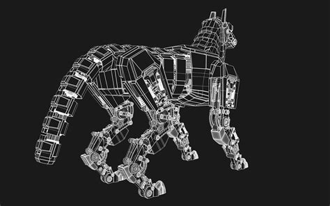 Robot Dog 3D Model rigged .obj .3ds .fbx .c4d - CGTrader.com