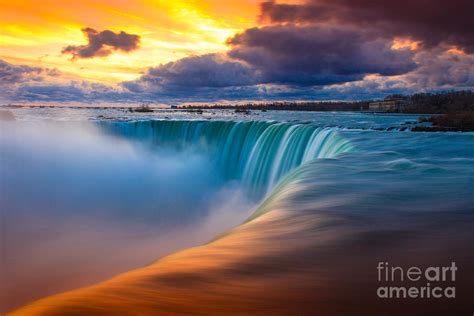 Niagara Falls At Sunset, Usa Photograph by Al Hillman - Fine Art America