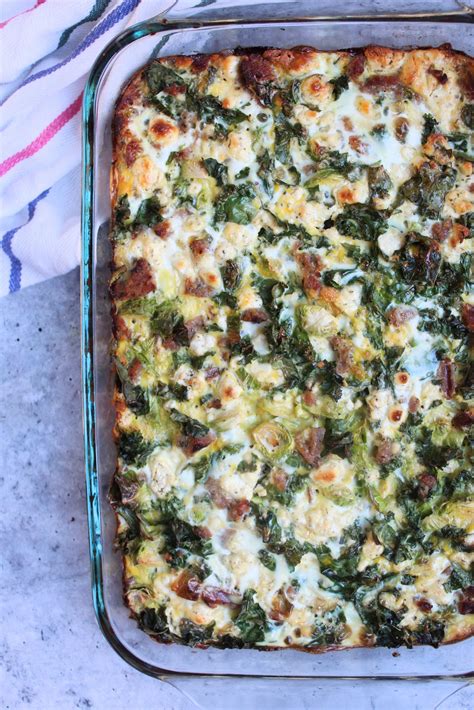 Veggie & Sausage Egg Casserole | Autumn Enloe Nutrition