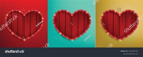 Happy Valentines Day Banner Background Retro Stock Vector (Royalty Free ...