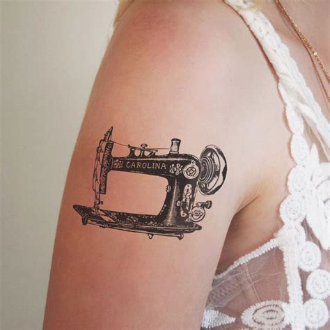 Vintage sewing machine temporary tattoo | Sewing tattoos, Sewing ...