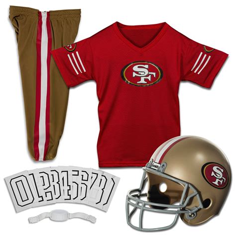 Franklin Sports NFL San Francisco 49ers Deluxe Uniform Set, Medium ...