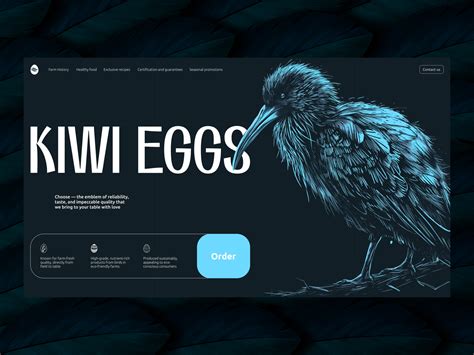 KIWI eggs sale website by Ivan Gritsenko on Dribbble