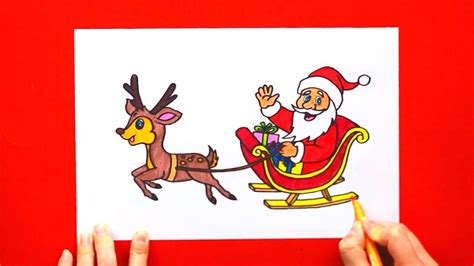 How to draw Santa's Sleigh - YouTube