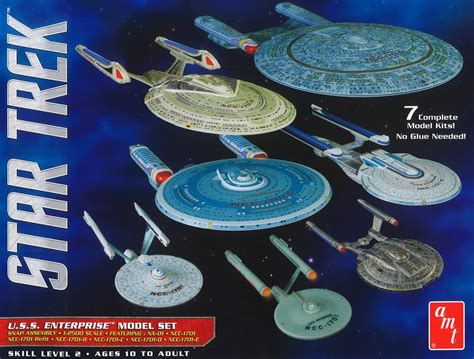 Buy AMT Star Trek U.S.S. Enterprise Box Set 1:2500 Scale Snap Model Kit ...