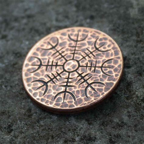 Helm of Awe Copper Coin - Aegishjalmur Viking Coin | Shire Mint Post – Shire Post Mint