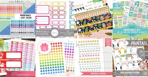 Printable Planner Stickers for Your Cricut from Etsy - Hey, Let's Make Stuff