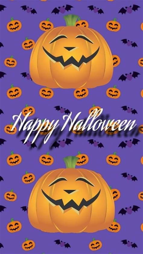 Happy pumpkins, halloween, orange, purple, HD phone wallpaper | Peakpx