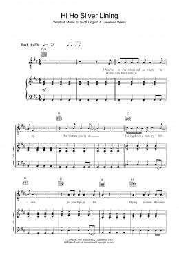 Hi Ho Silver Lining (Piano, Vocal & Guitar Chords) - Print Sheet Music