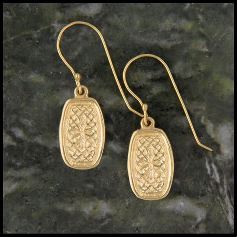 Gold Celtic Knot Drop Earrings in Gold | Walker Metalsmiths