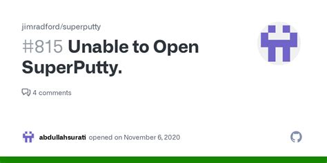 Unable to Open SuperPutty. · Issue #815 · jimradford/superputty · GitHub