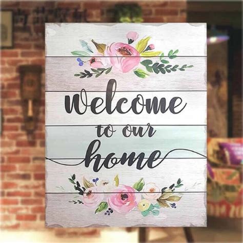 AB Home Sweet Home ,Welcome To Our Home Vintage Wooden Wall Decor 26.5x36.5cm | Shopee Philippines