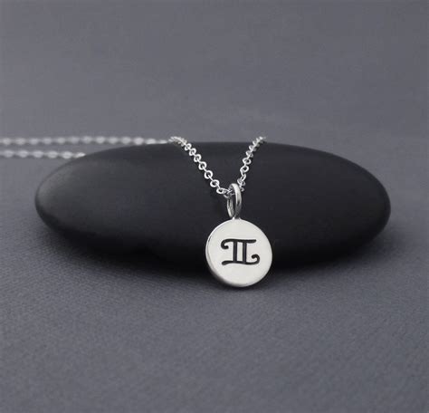 Gemini Necklace Sterling Silver Gemini Zodiac Charm Pendant - Etsy